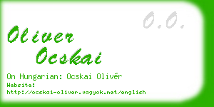 oliver ocskai business card